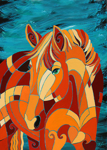 Chesnut Horse Painting